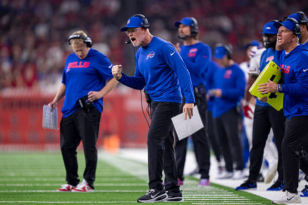 Sean McDermott coaching the Buffalo Bills during an NFL game