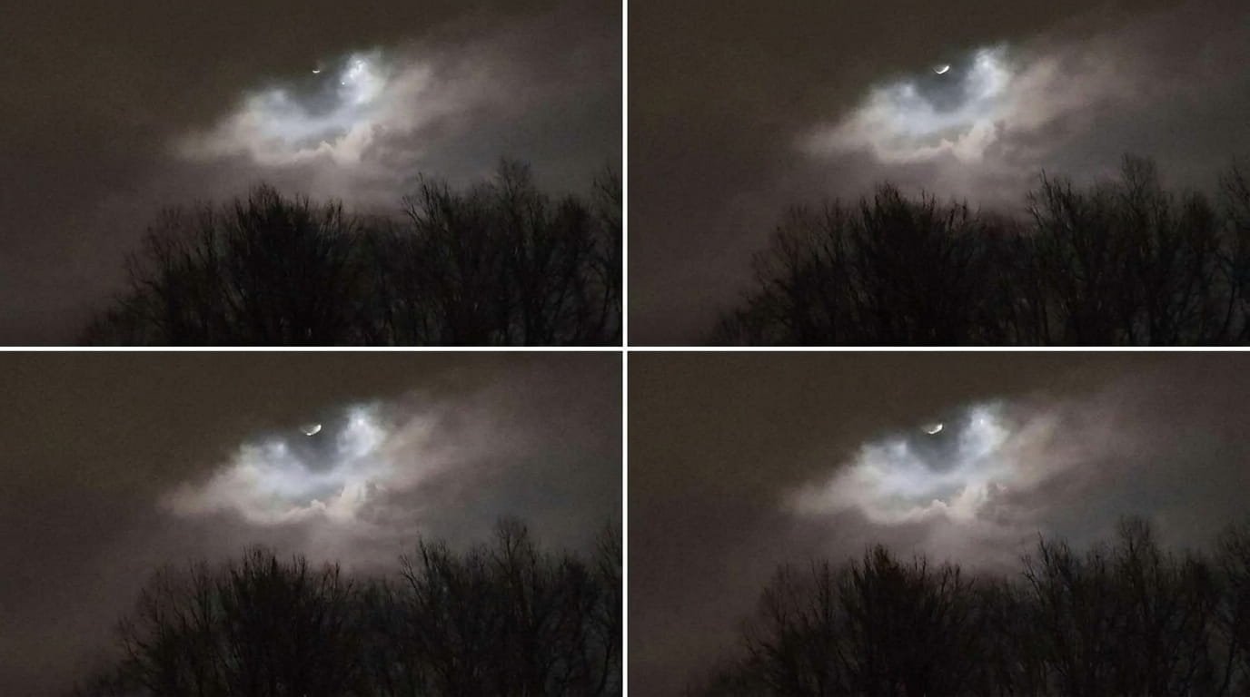 The Watchful Eye of the Night A Symbolic Reflection on the Moon and Clouds