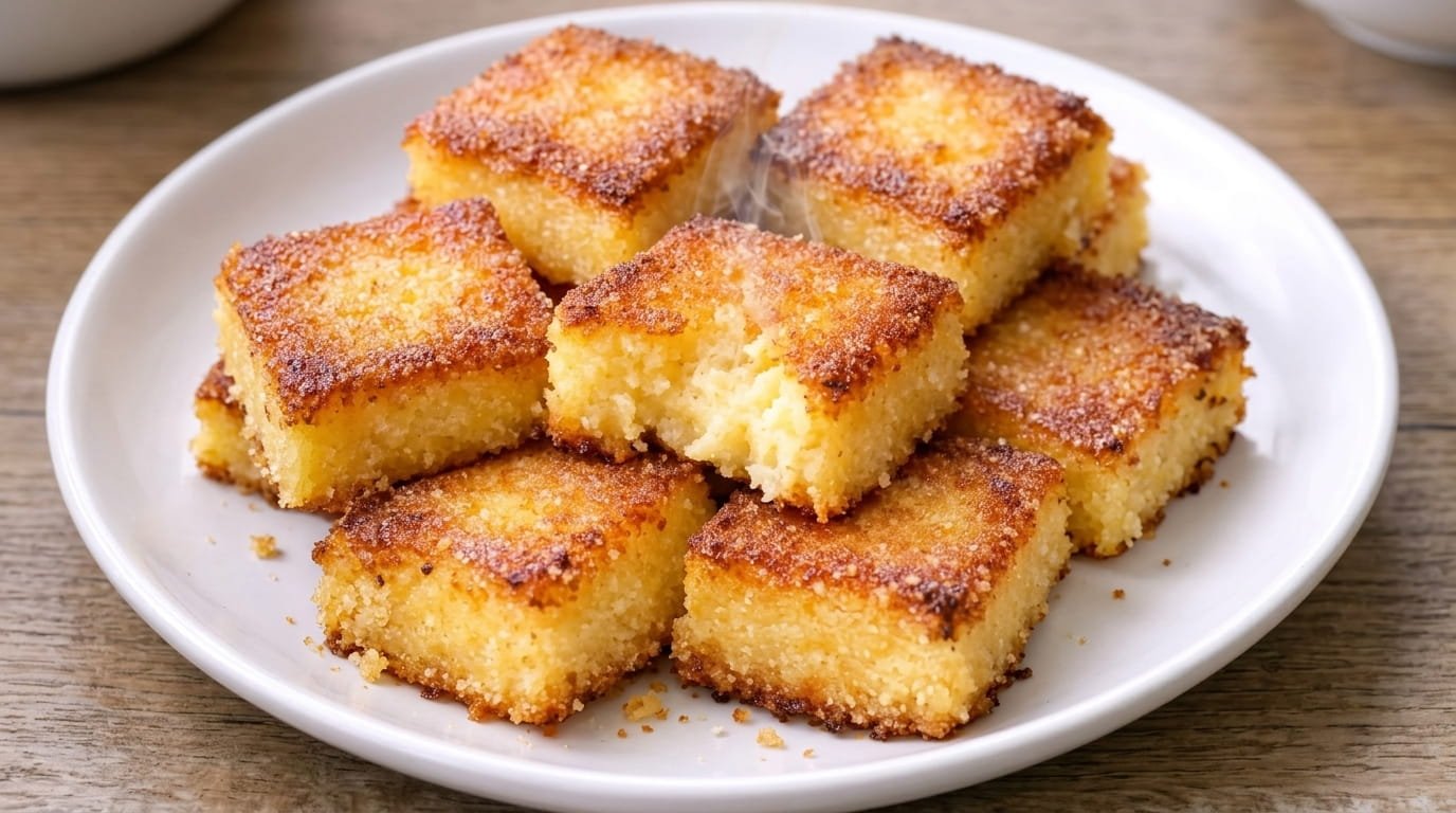 Crispy Golden Semolina Cake Recipe